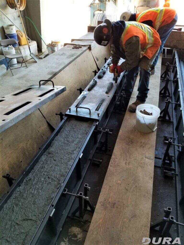 Casting of Dura H-pile.