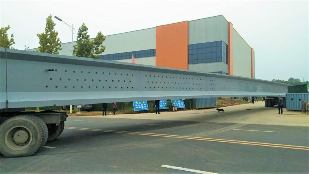 Transportation of U girder to site for beam launching. (191020).