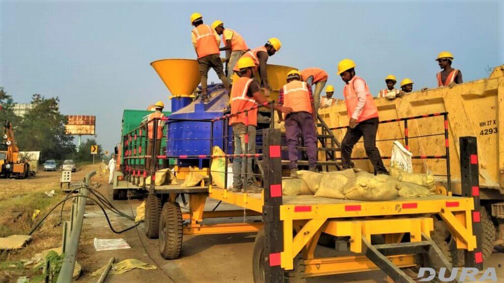 Mixing of DURA UHPC for overlay.