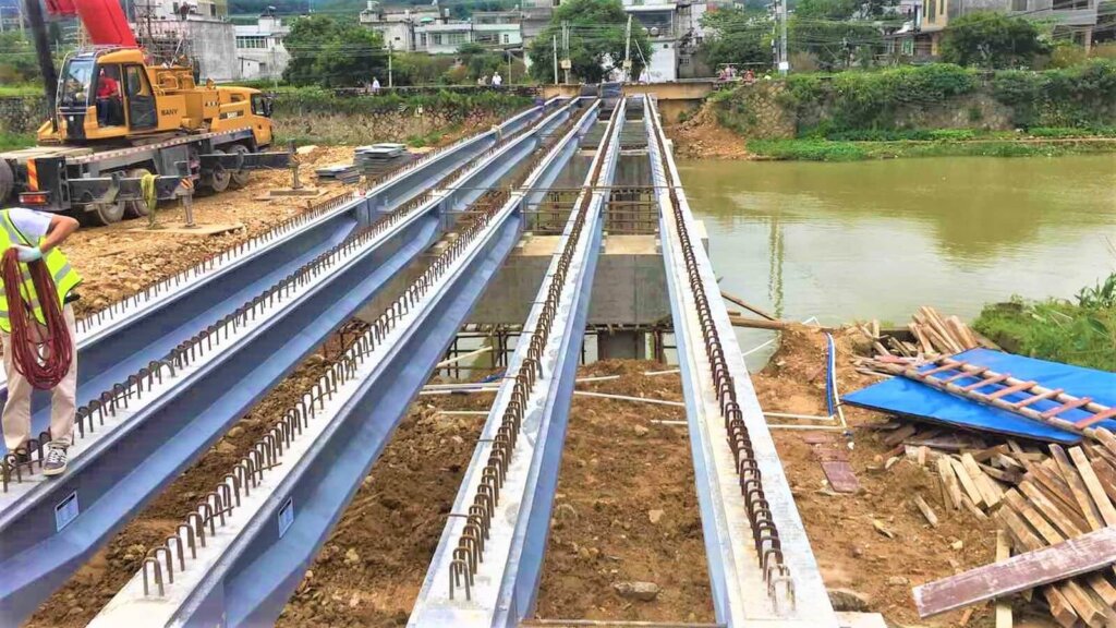 Five beams per span.