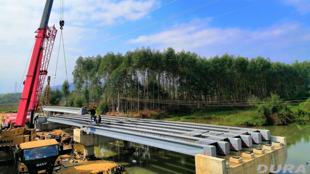 Launching of beams.