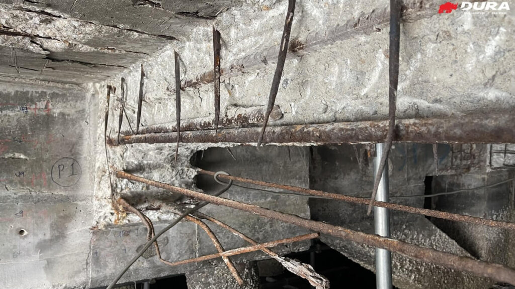 Normal concrete spalling and delamination.