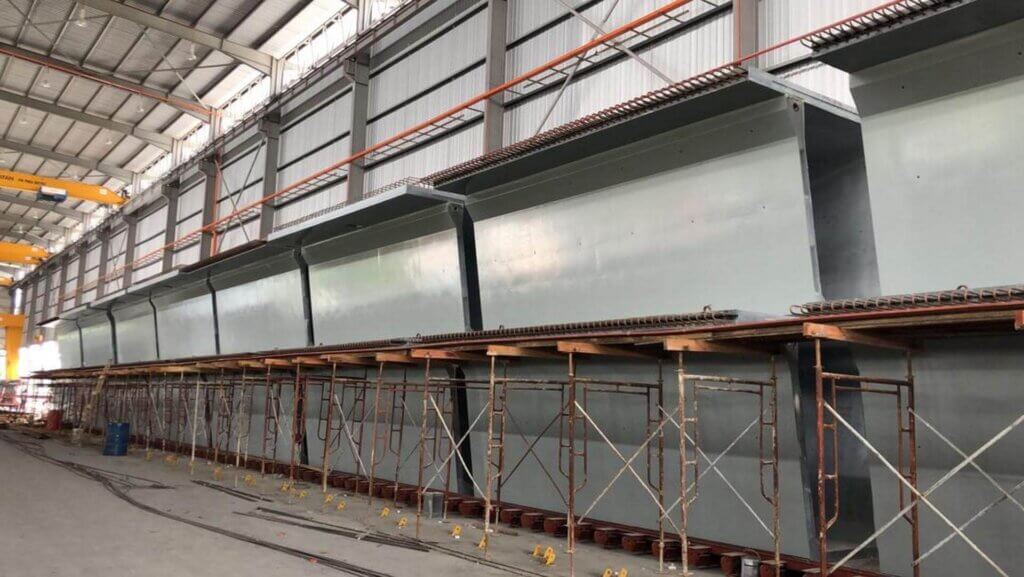 BBG2400 segments ready to be transported to site.