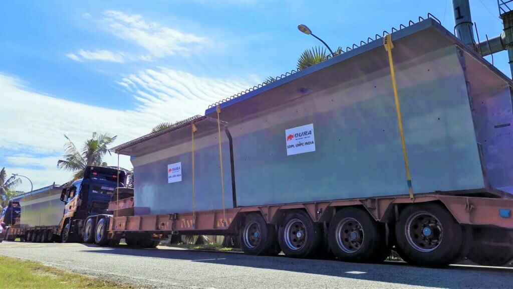 Sending beam segments to Penang port.