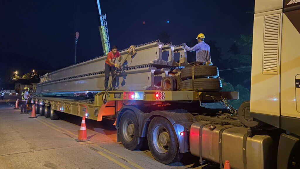 16. Second phase beam arrived at site.