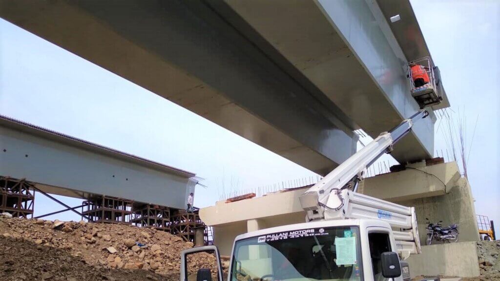 Sealing the segmental joints with epoxy.