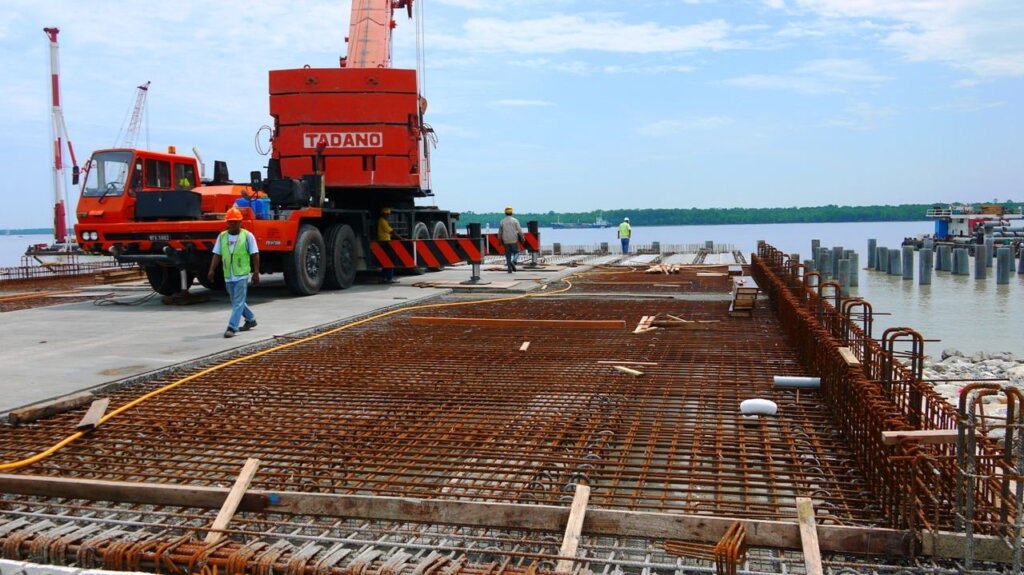 A portion of the concrete deck was constructed for span 1 and 2 -04-07-2012-