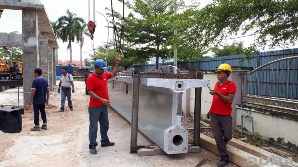 Assembly of TBG1325-30m for PT work.