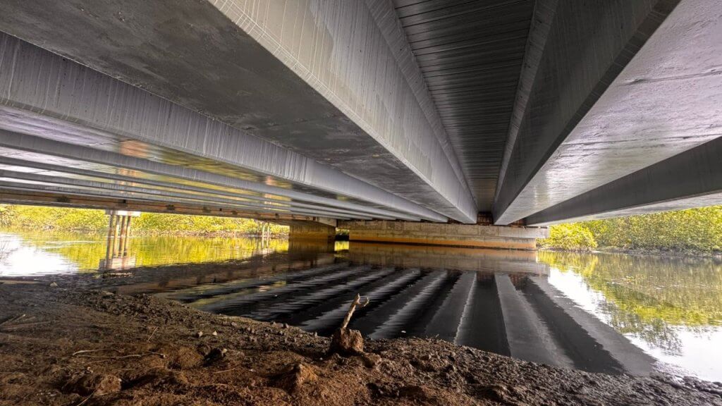 Completed bridge (underground view)