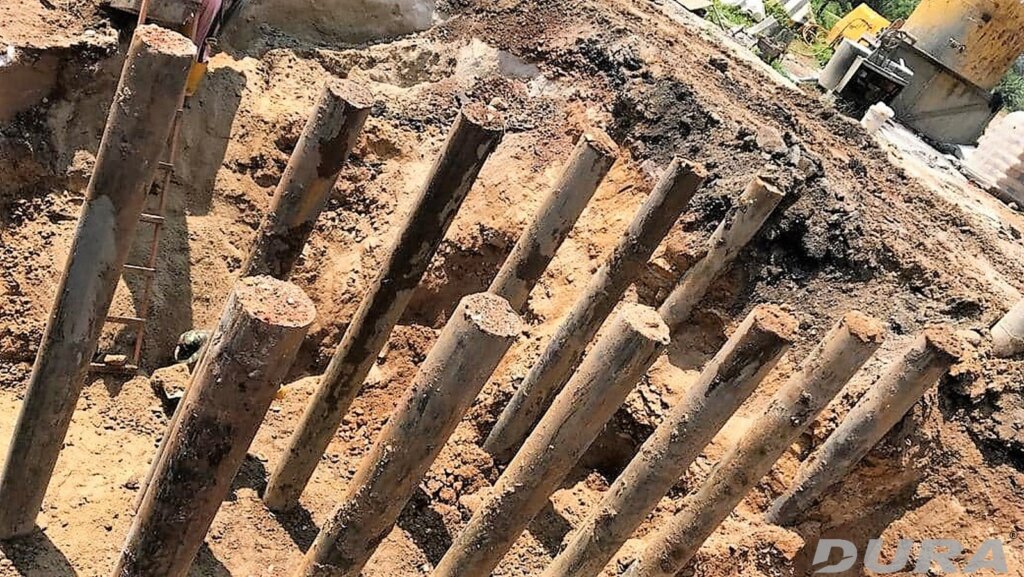 Construction of micropiles at abutment B completed (011018).