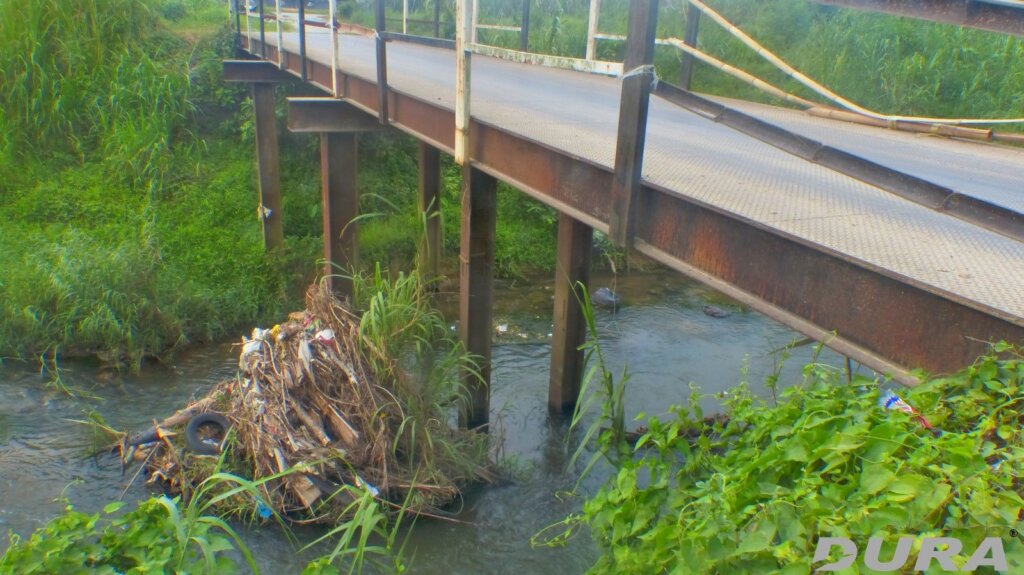 Debris collected at piers