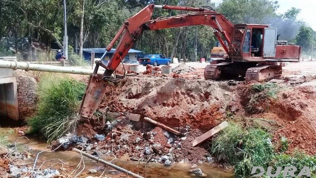 Demolition and site clearing work.