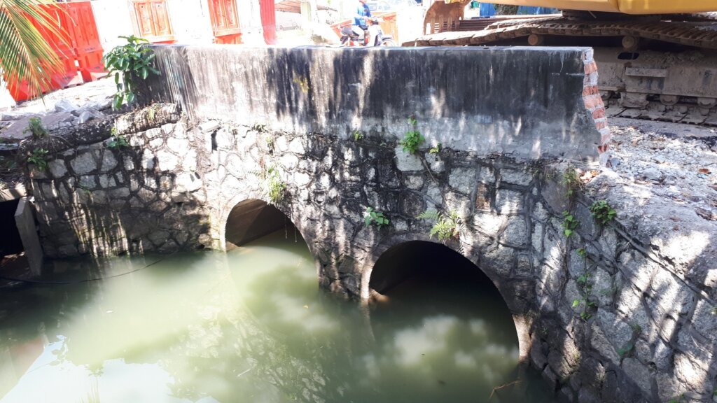 Existing pipe culverts.