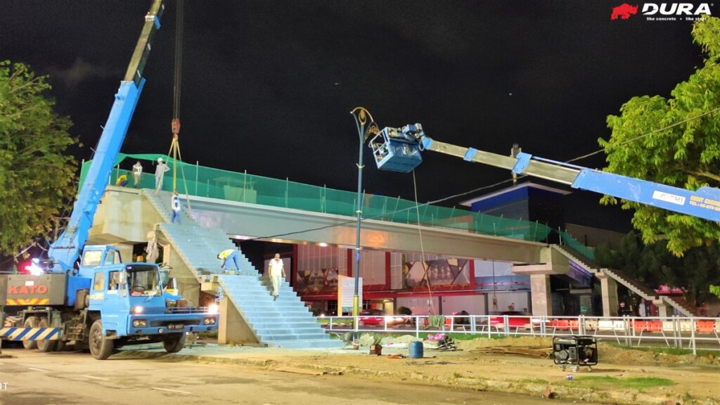 Installation of DURA UHPC staircase.