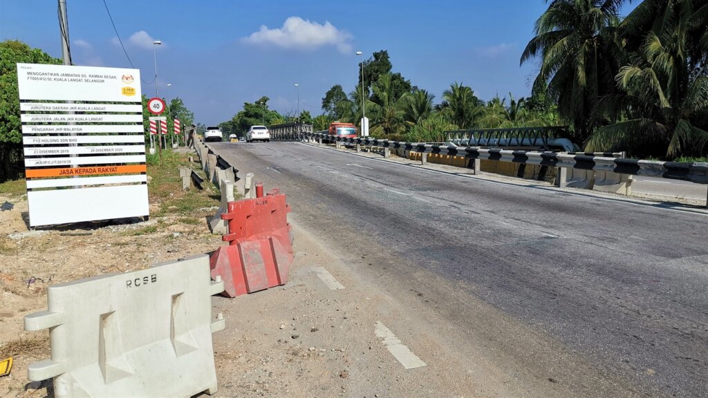 Original site condition before bridge demolition.