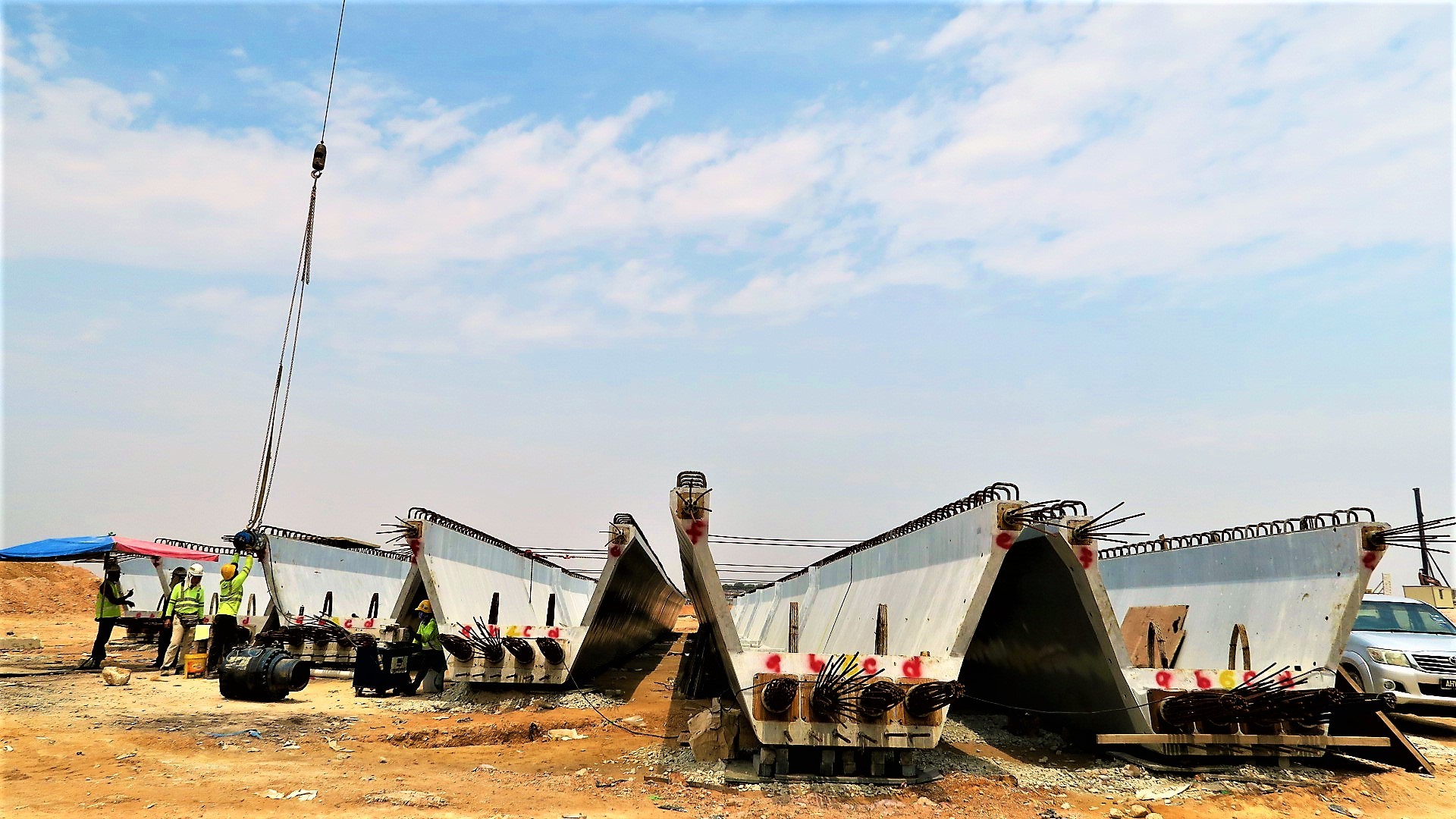 A Single Span 55m DURA Bridge Crossing Sg. Buloh at Alam Perdana Mega ...