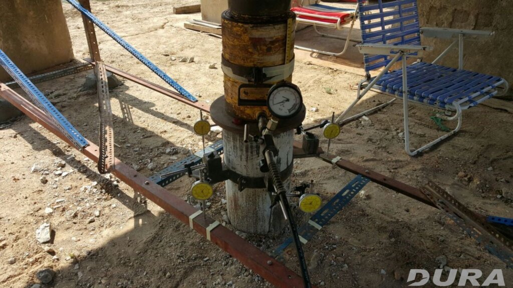 Pile load test in progress -020416-