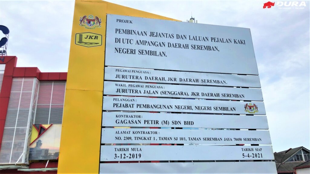 Project signboard.