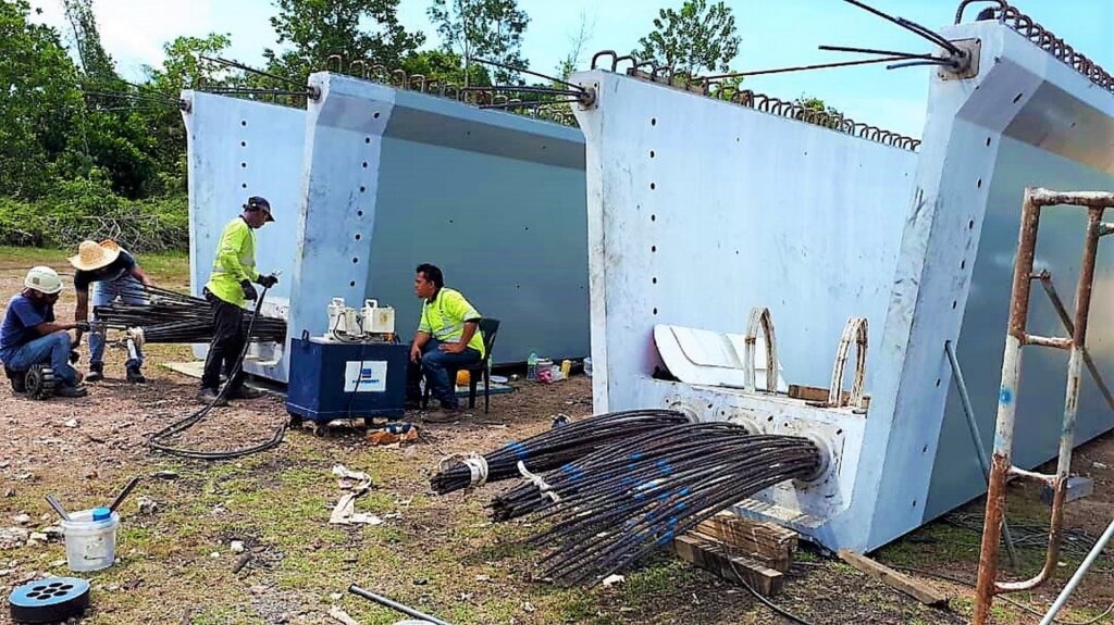Pushing cable and bearing blocks installation (250519)