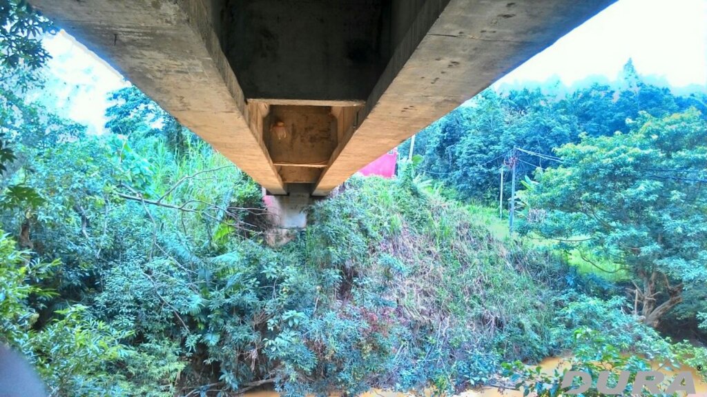 Soffit view of existing bridge