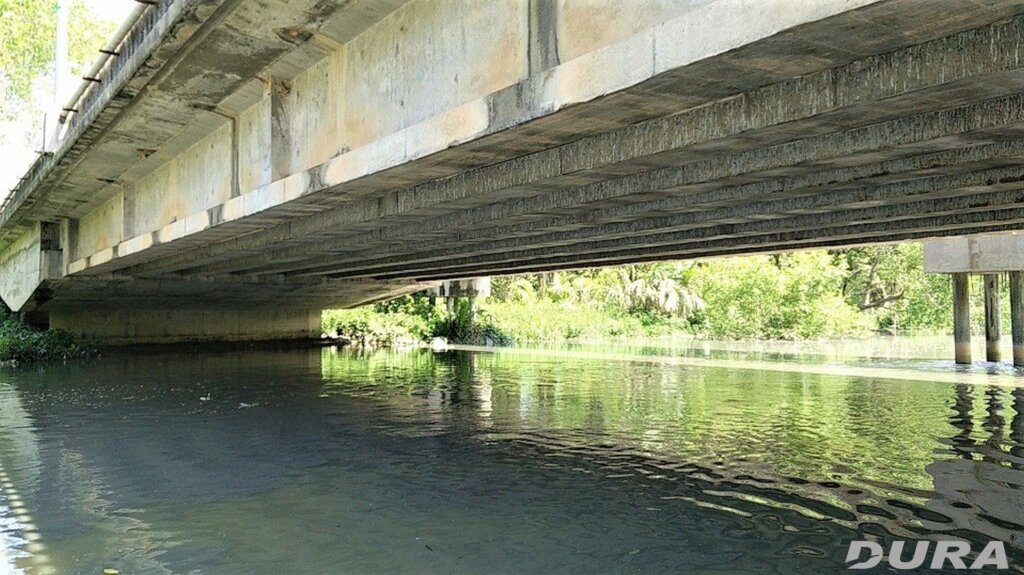 Soffit view of existing bridge.