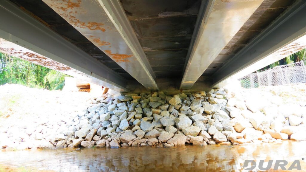 Soffit view of the bridge
