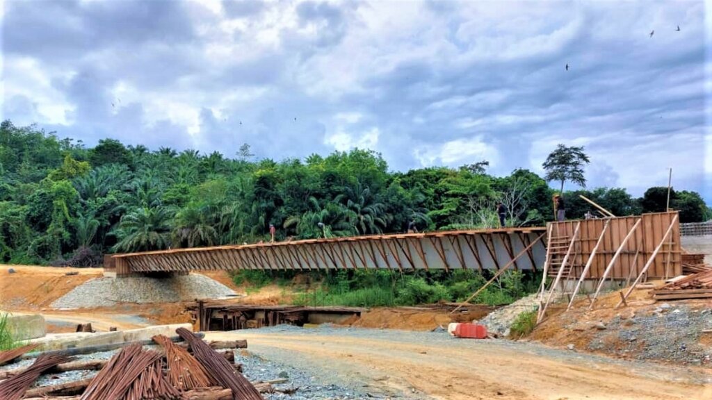 Timber formwork used for in-situ decking.