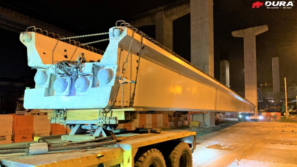 Transporting first beam for positioning (101120).