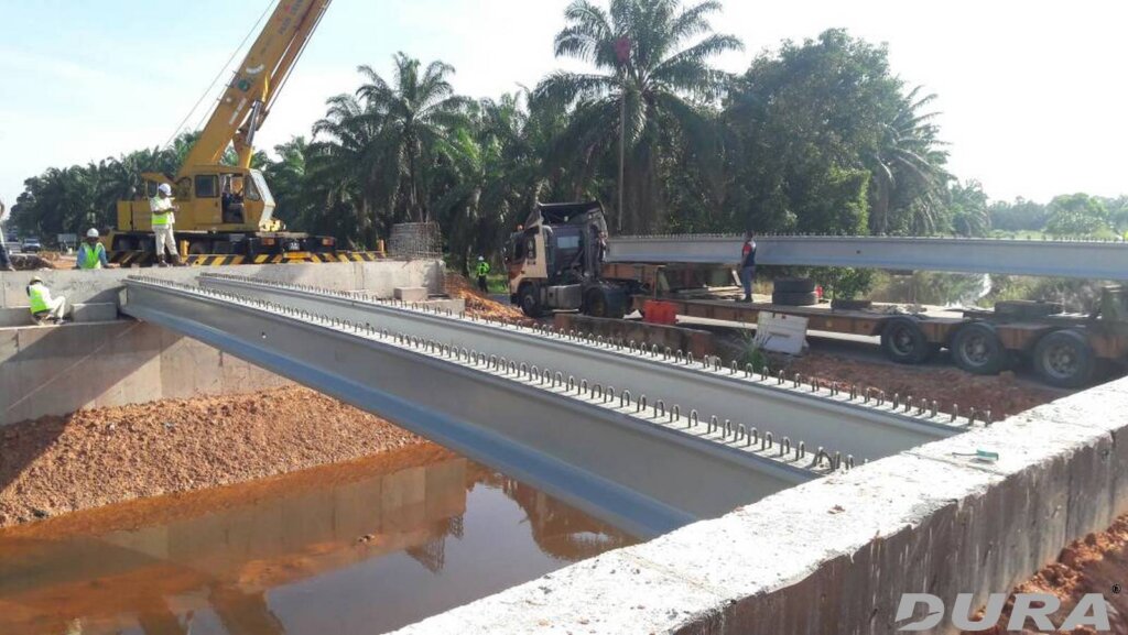 Two beams positioned.