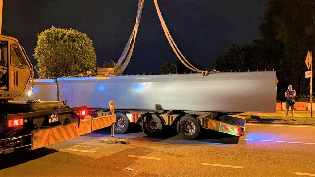 Unloading beam segment.