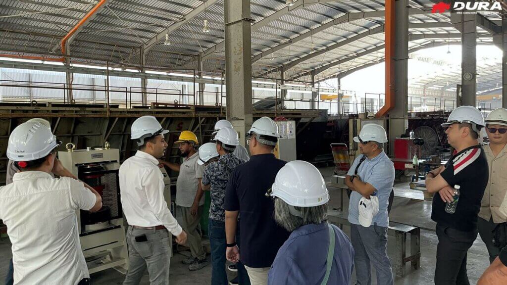 The guest has been showed the demonstration of Cube Compressive Test.