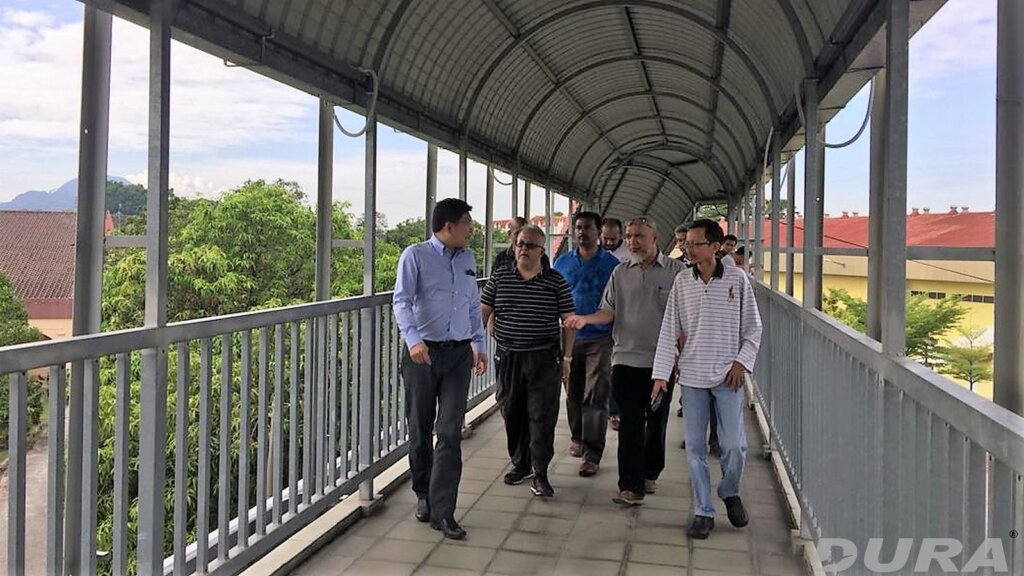 Site visit, pedestrian bridge at Sekolah Taayah (210918)