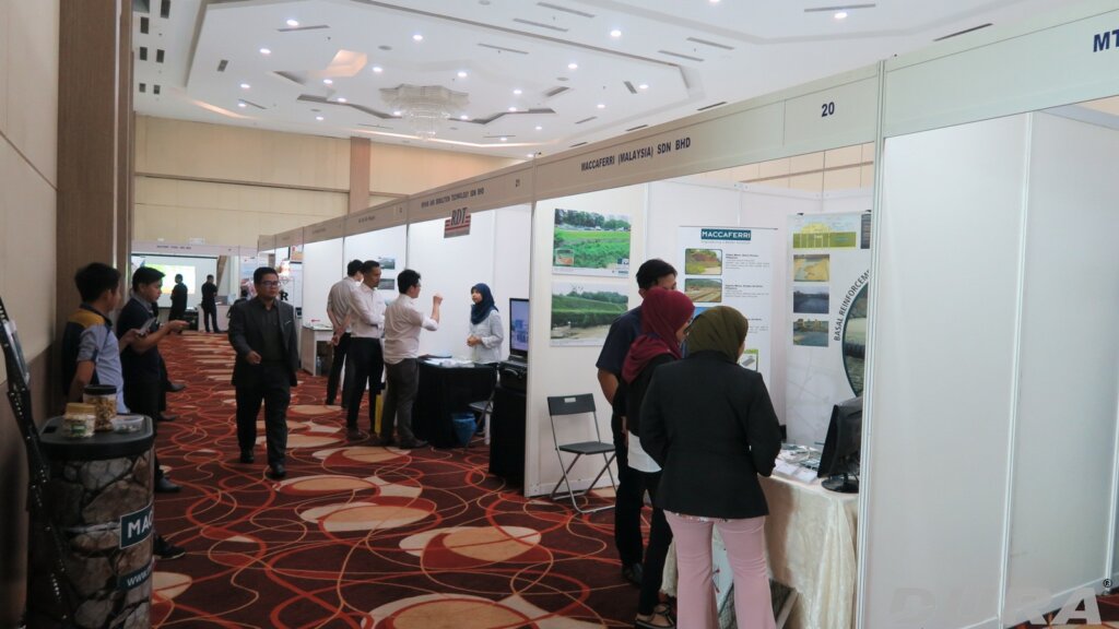 Exhibition booths display during the SOC 2018.