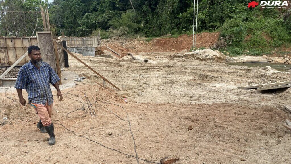 Completed abutment