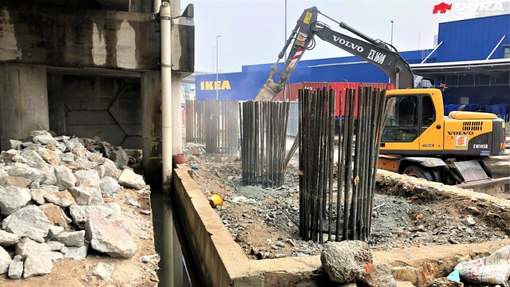 Bored piles at Pier 70.