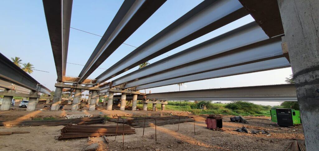 Completed launching 3 spans with 12nos of BT1500 each span.