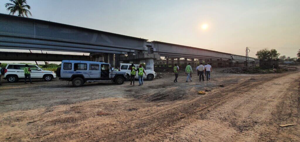 Completed launching 3 spans with 12nos of BT1500 each span.