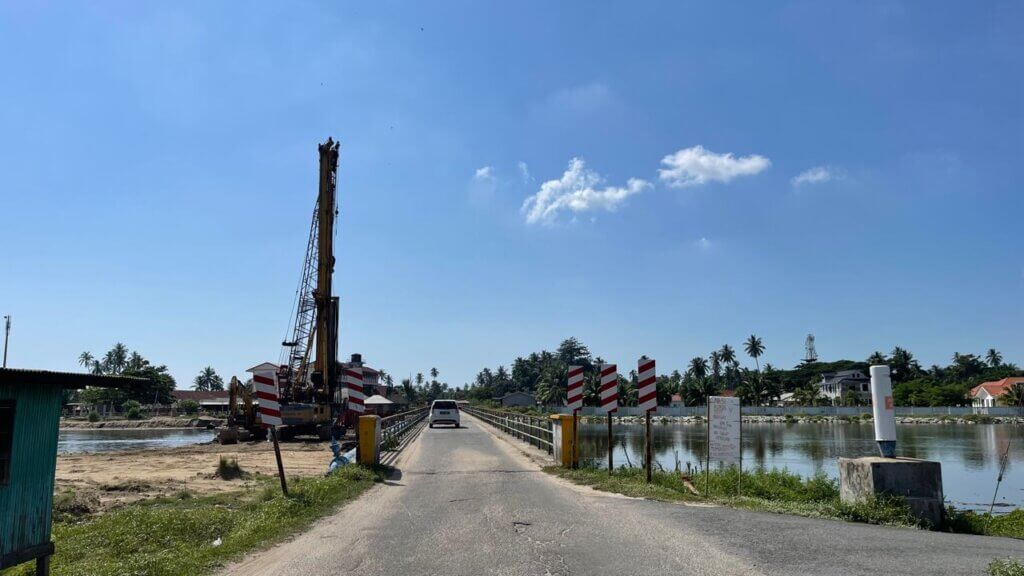 On going piling works.