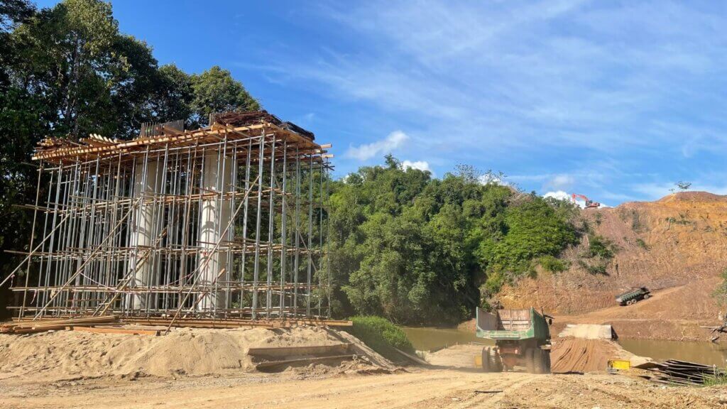 6. On going preparation for casting of Pier 1.