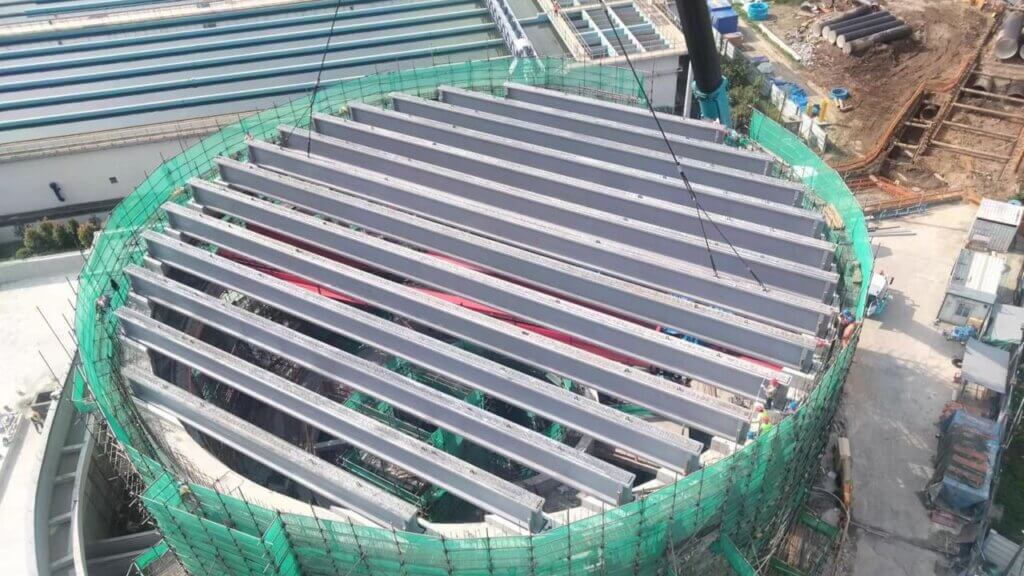 Completed launching of UHPFRC I-Beam.