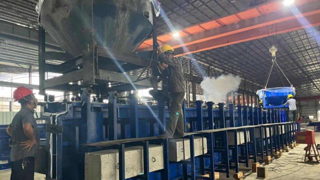 Casting of UHPFRC I-Beam.