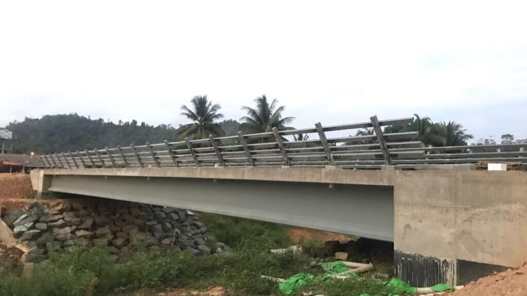 Completed bridge.