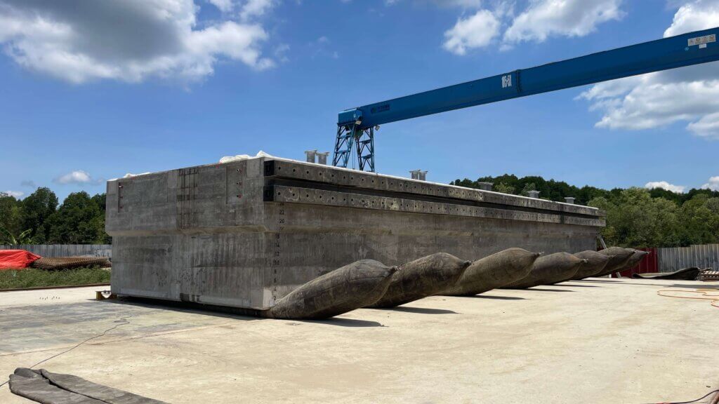 15. DURA Floating Jetty ready to launch into the water.