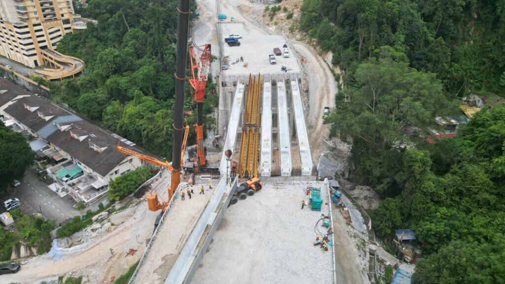 Beam launching is in progress.