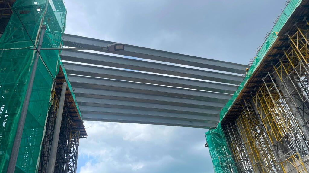 Beam launching is on going on site.