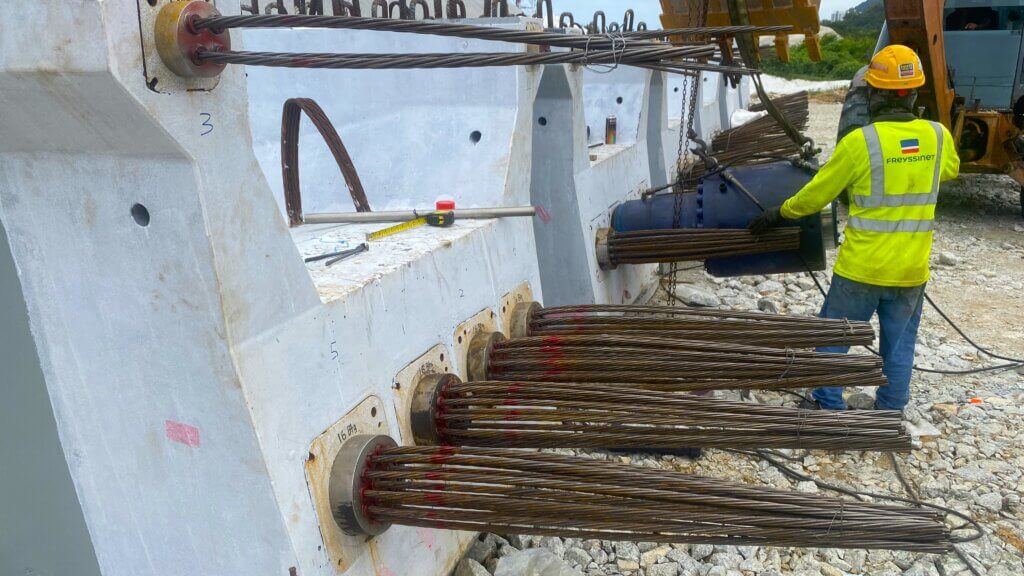 8.Post tensioning work for 8 nos of UBG1500.