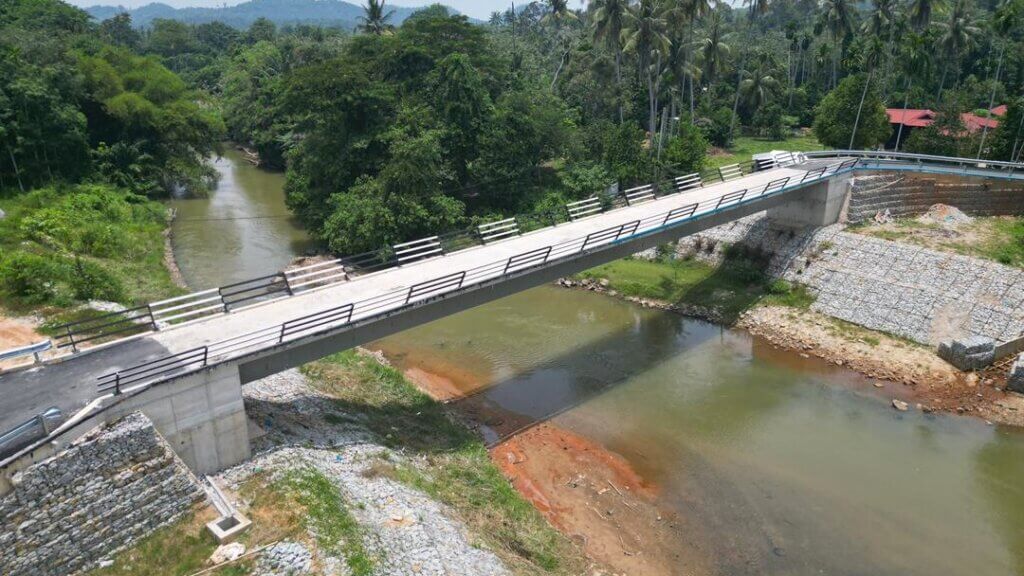 Completed bridge.