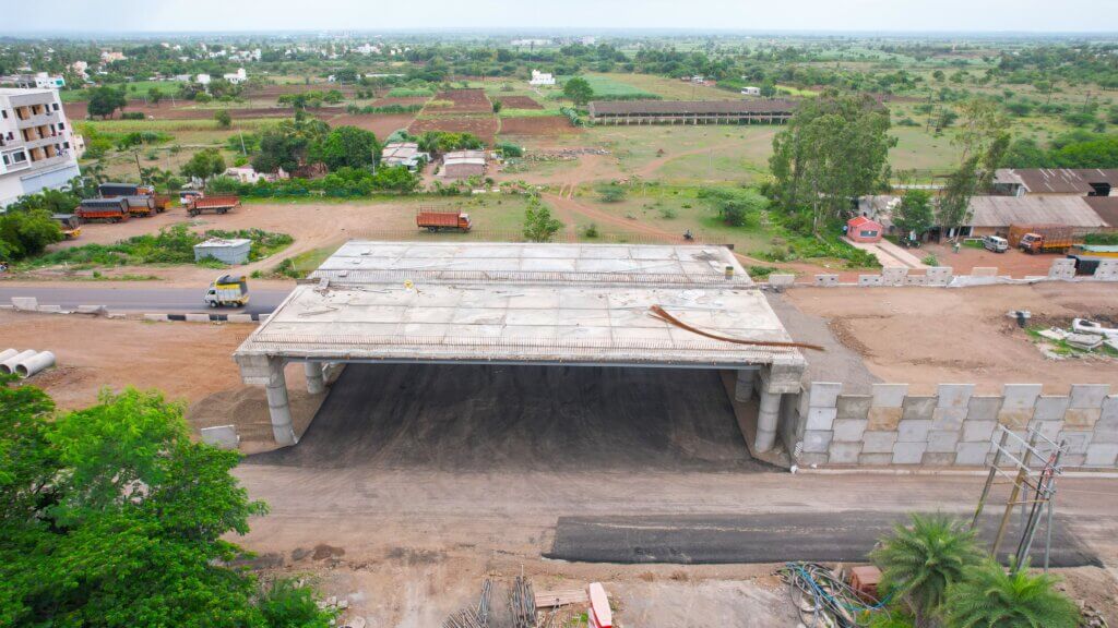 Completed bridge.