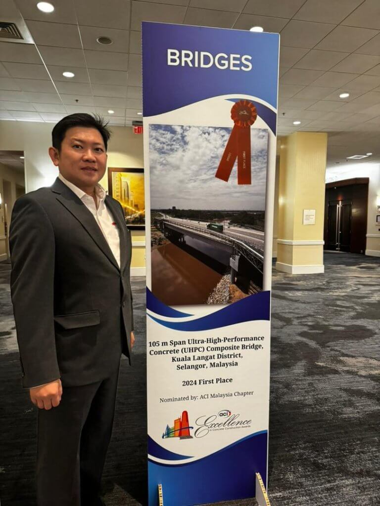 105 m Span Ultra-High-Performance Concrete (UHPC) Composite Bridge, Kuala Langat District, Selangor, Malaysia