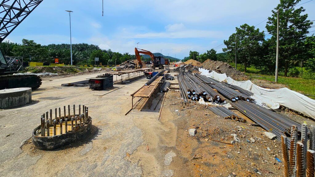 Bored Pile Installation Work is Currently in Progress On-Site.